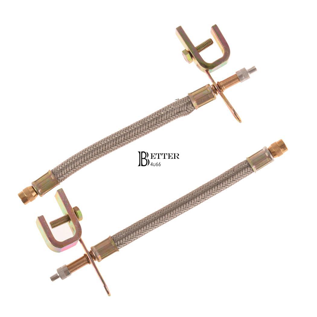 7" Braided Stainless Steel Dual Tire Valve Stem Extensions 2 qty Trucks RV Truck